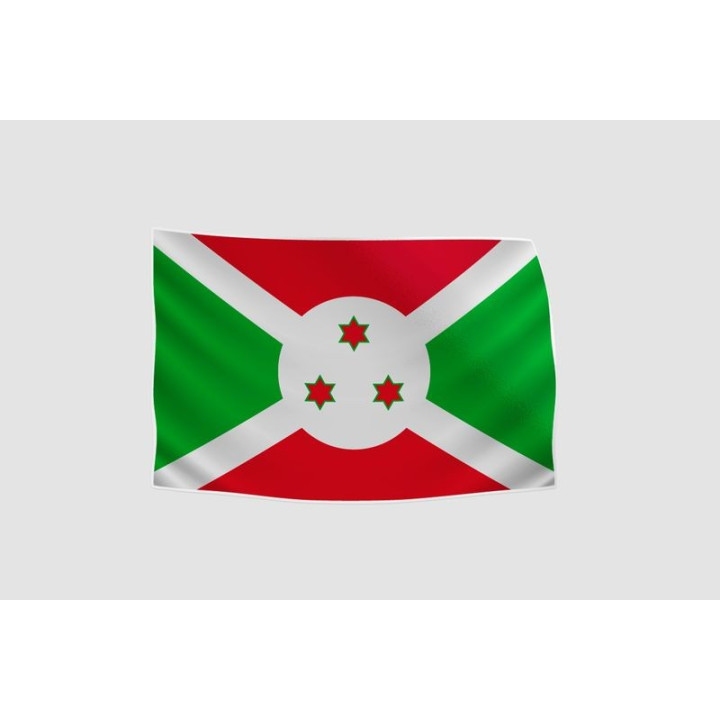 Burundi Flag Style 9 Sticker - DecalsHouse