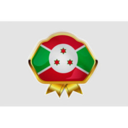 Burundi Golden Flag Badge Style 3 Sticker - DecalsHouse