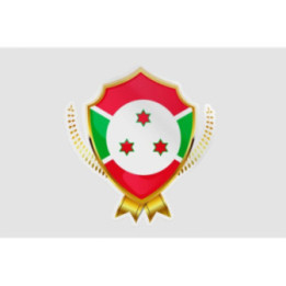 Burundi Golden Flag Badge Style 9 Sticker - DecalsHouse