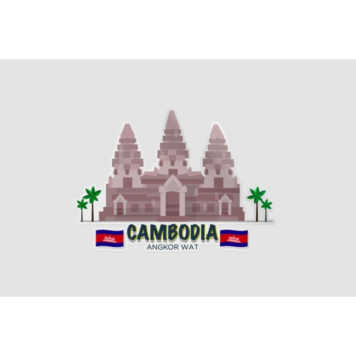Cambodia Angkor Wat Sticker - DecalsHouse