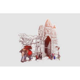 Cambodia Angkor Wat Style 5 Sticker - DecalsHouse
