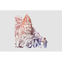 Cambodia Angkor Wat Style 6 Sticker - DecalsHouse