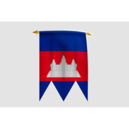 Cambodia Flag Style 10 Sticker - DecalsHouse