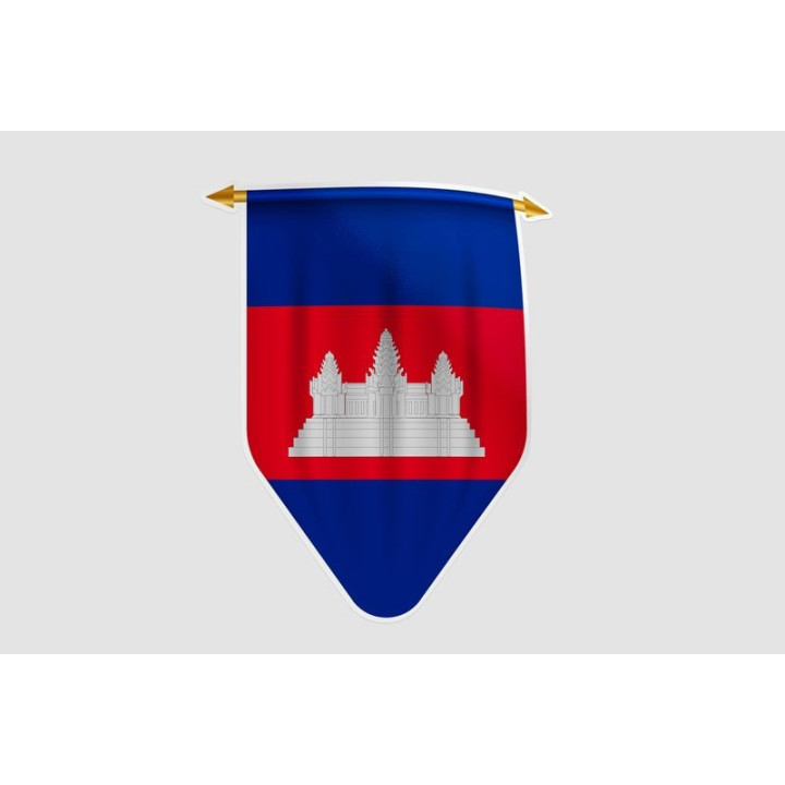 Cambodia Flag Style 11 Sticker - DecalsHouse