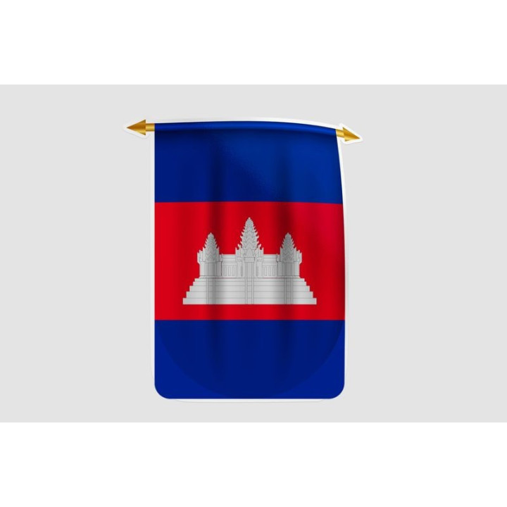 Cambodia Flag Style 13 Sticker - DecalsHouse