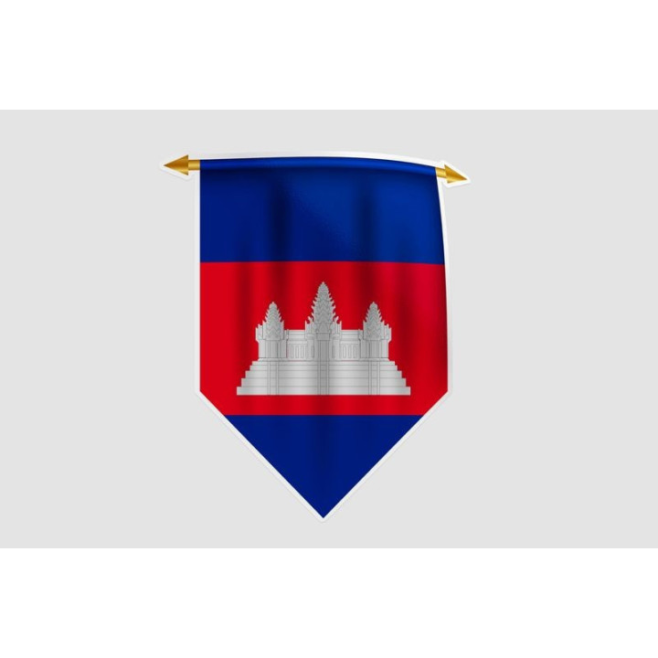 Cambodia Flag Style 9 Sticker - DecalsHouse