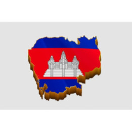 Cambodia Map Style 6 Sticker - DecalsHouse