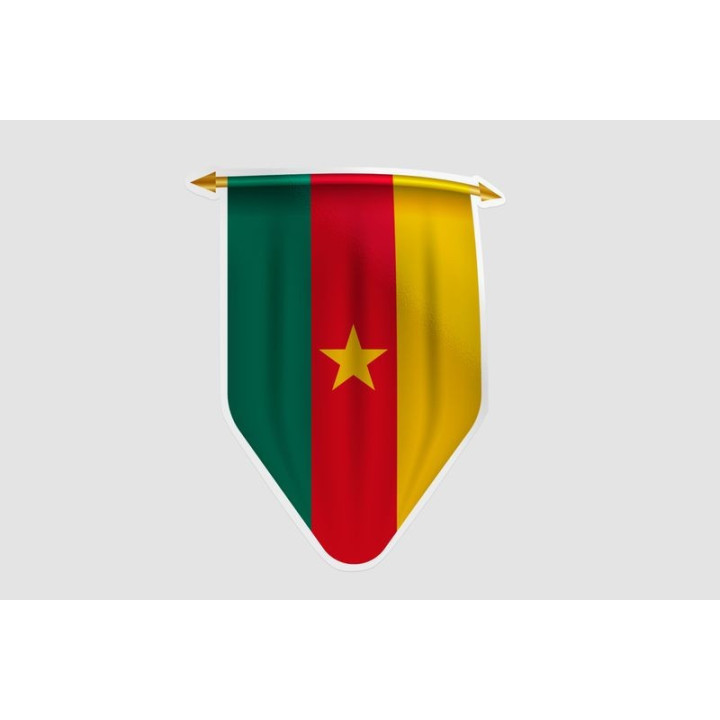 Cameroon Flag Style 19 Sticker - DecalsHouse