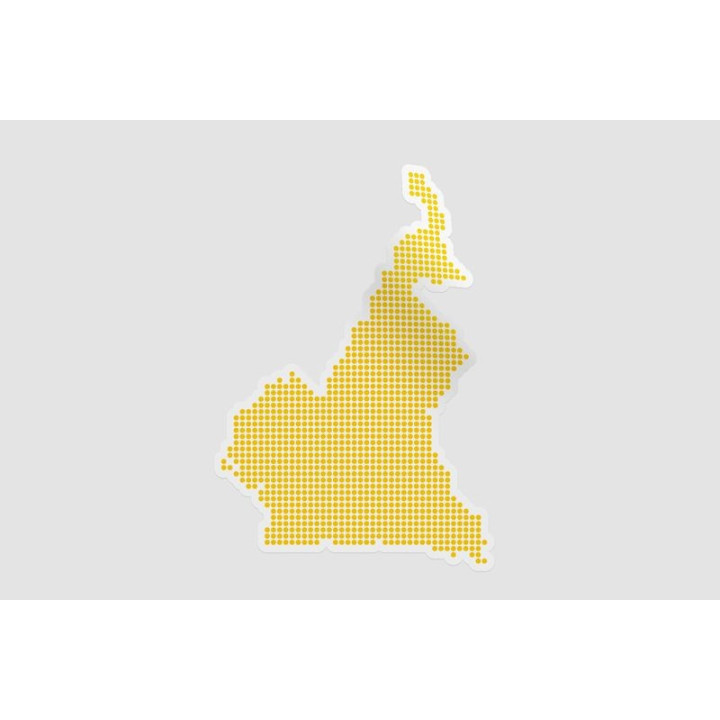 Cameroon Map Style 5 Sticker - DecalsHouse