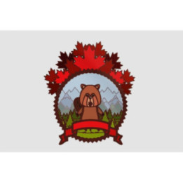 Canada Beaver Style 2 Sticker - DecalsHouse