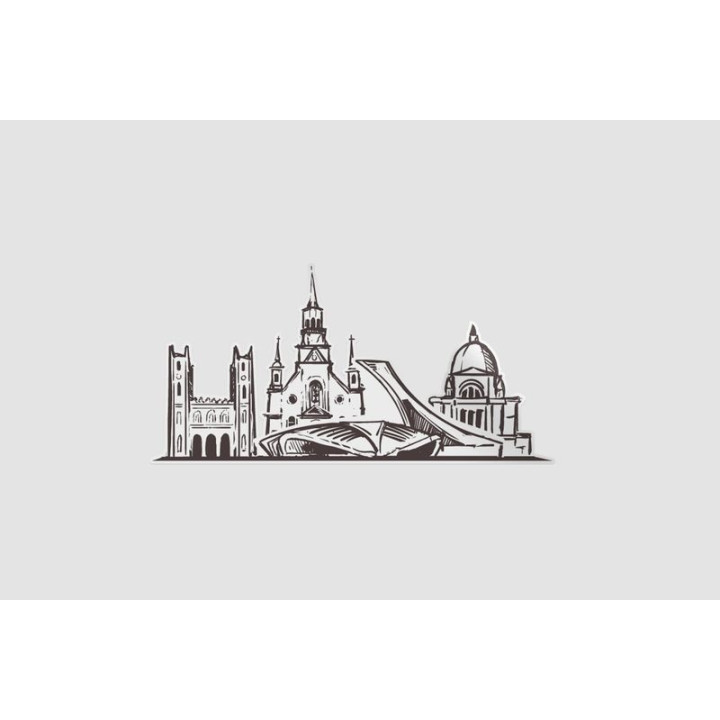 Canada Calgary Landmark Style 2 Sticker - DecalsHouse