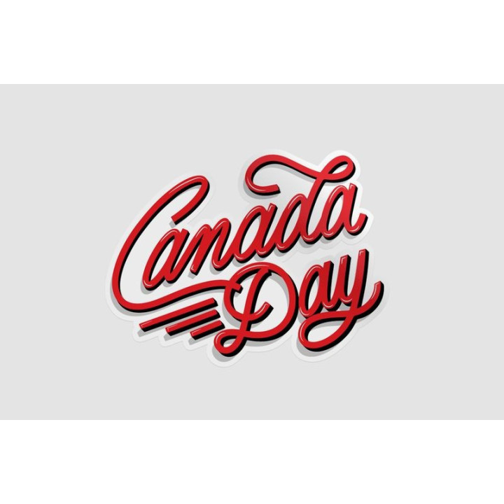 Canada Day Lettering Sticker - DecalsHouse