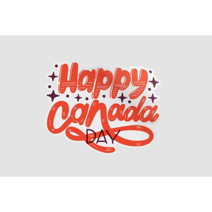Canada Day Lettering Style 2 Sticker - DecalsHouse