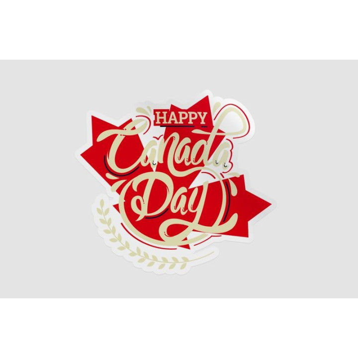 Canada Day Lettering Style 4 Sticker - DecalsHouse
