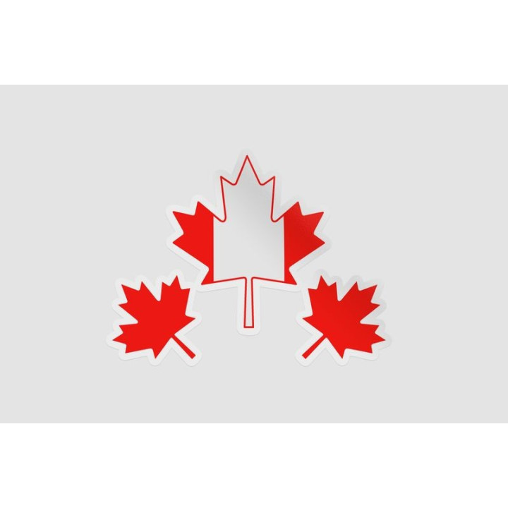 Canada Day With Maple Leaf Style 8 Sticker - DecalsHouse