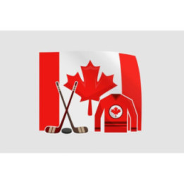 Canada Flag Ice Hocket Sticks Sticker - DecalsHouse