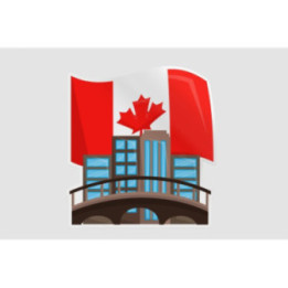 Canada Flag Montreal Urban Building Sticker - DecalsHouse