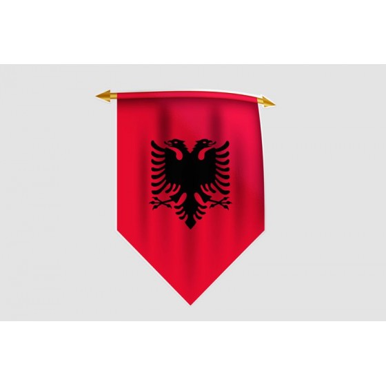Albania Flag Style 10 Sticker