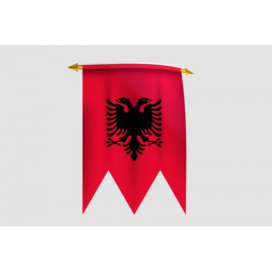 Albania Flag Style 11 Sticker