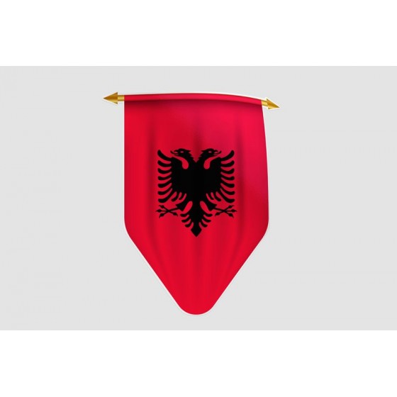 Albania Flag Style 12 Sticker