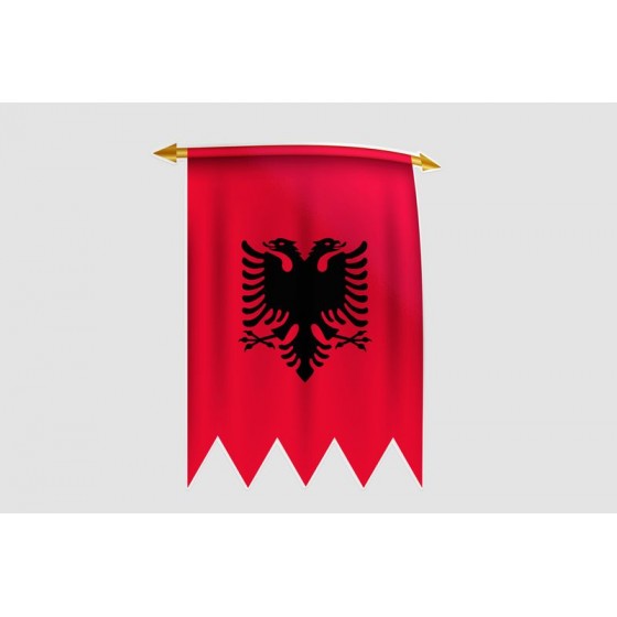 Albania Flag Style 17 Sticker