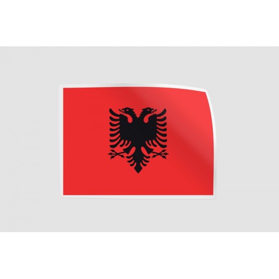Albania Flag Style 3 Sticker