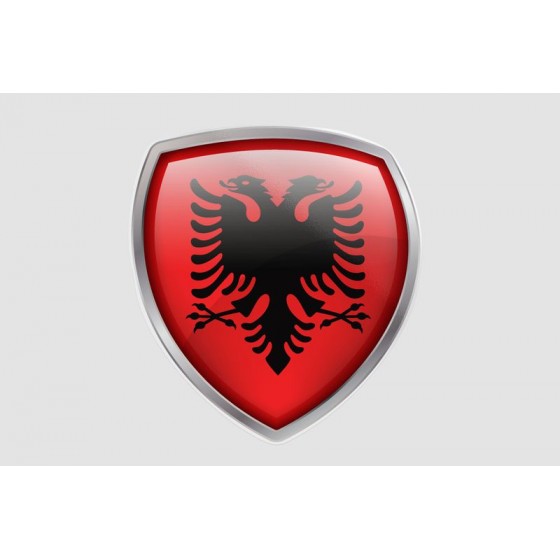 Albania Flag Style 4 Sticker
