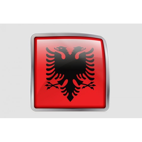 Albania Flag Style 5 Sticker
