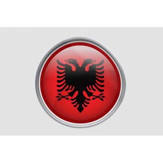 Albania Flag Style 6 Sticker