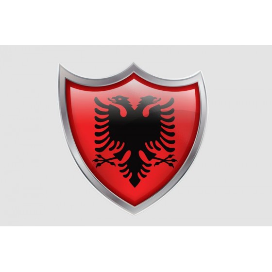 Albania Flag Style 7 Sticker