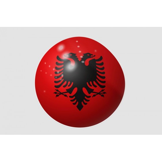 Albania Flag Style 8 Sticker