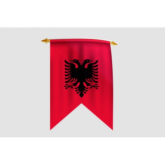 Albania Flag Style 9 Sticker