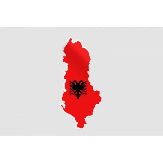 Albania Map Style 2 Sticker