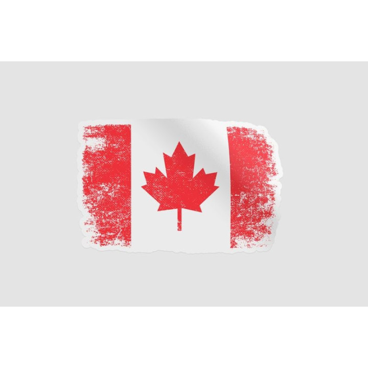 Canada Flag Style 7 Sticker - DecalsHouse
