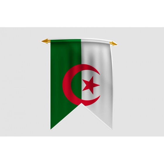 Algeria Flag Style 11 Sticker