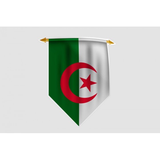 Algeria Flag Style 12 Sticker