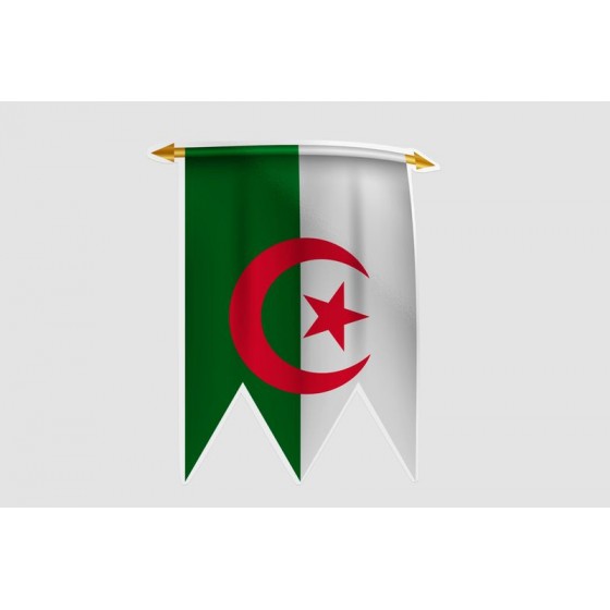 Algeria Flag Style 13 Sticker