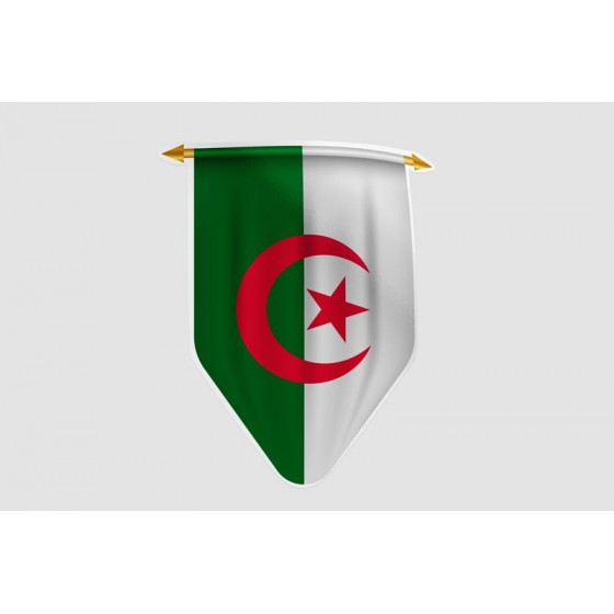 Algeria Flag Style 14 Sticker