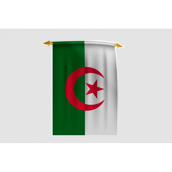 Algeria Flag Style 15 Sticker