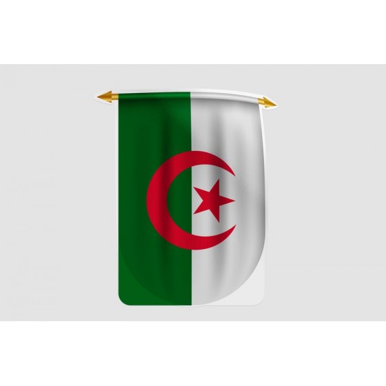 Algeria Flag Style 16 Sticker
