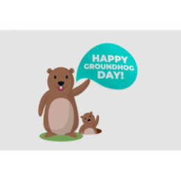 Canada Happy Groundhog Day Style 2 Sticker - DecalsHouse