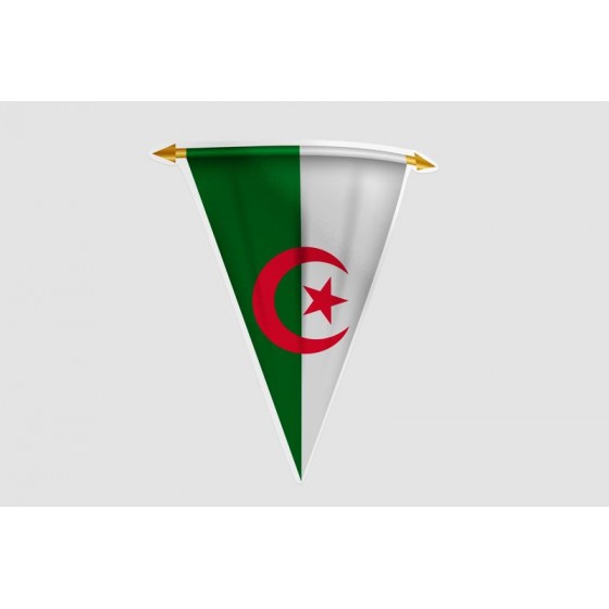 Algeria Flag Style 17 Sticker