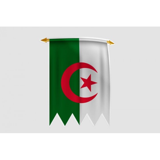 Algeria Flag Style 19 Sticker