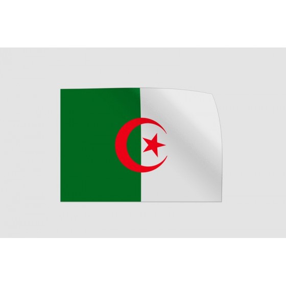 Algeria Flag Style 20 Sticker