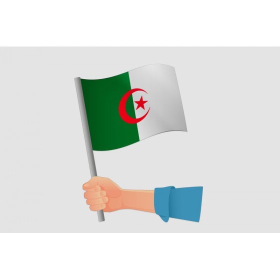 Algeria Flag Style 22 Sticker