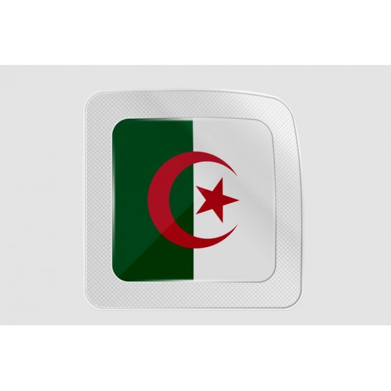 Algeria Flag Style 25 Sticker