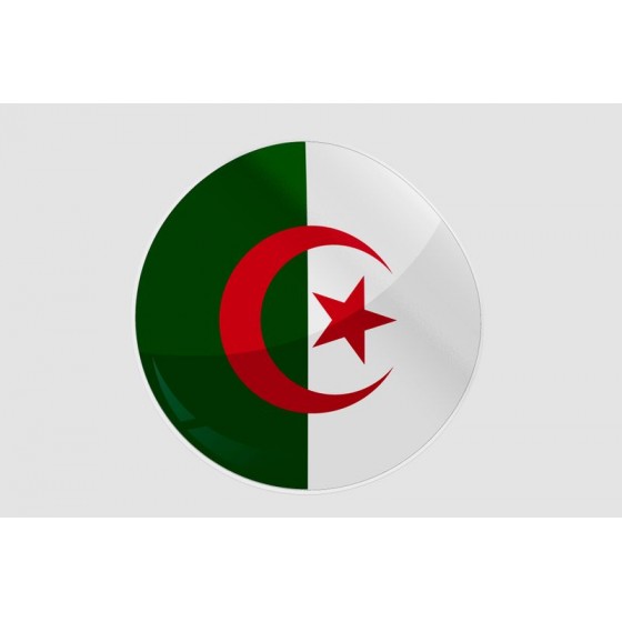 Algeria Flag Style 26 Sticker
