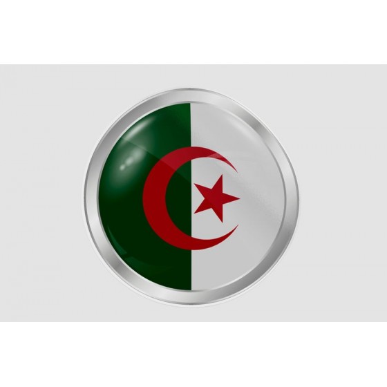 Algeria Flag Style 27 Sticker
