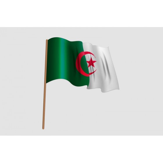 Algeria Flag Style 29 Sticker
