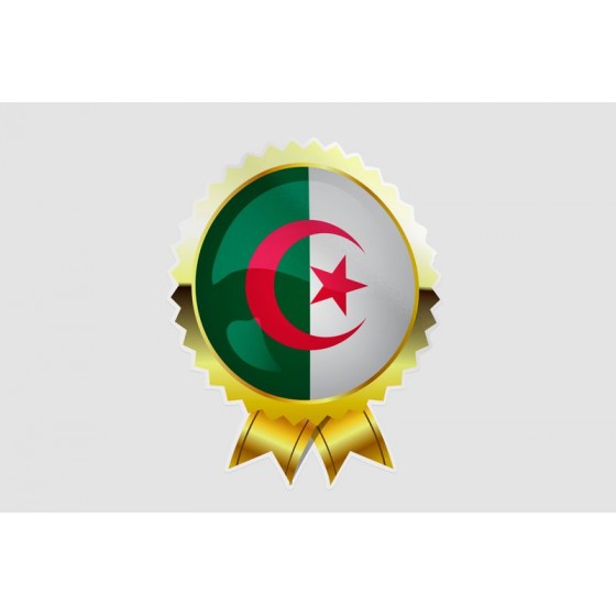 Algeria Flag Style 3 Sticker
